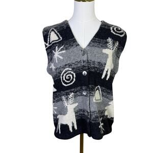 Marisa Christina Vintage Wool Christmas Sweater Vest US Women’s S